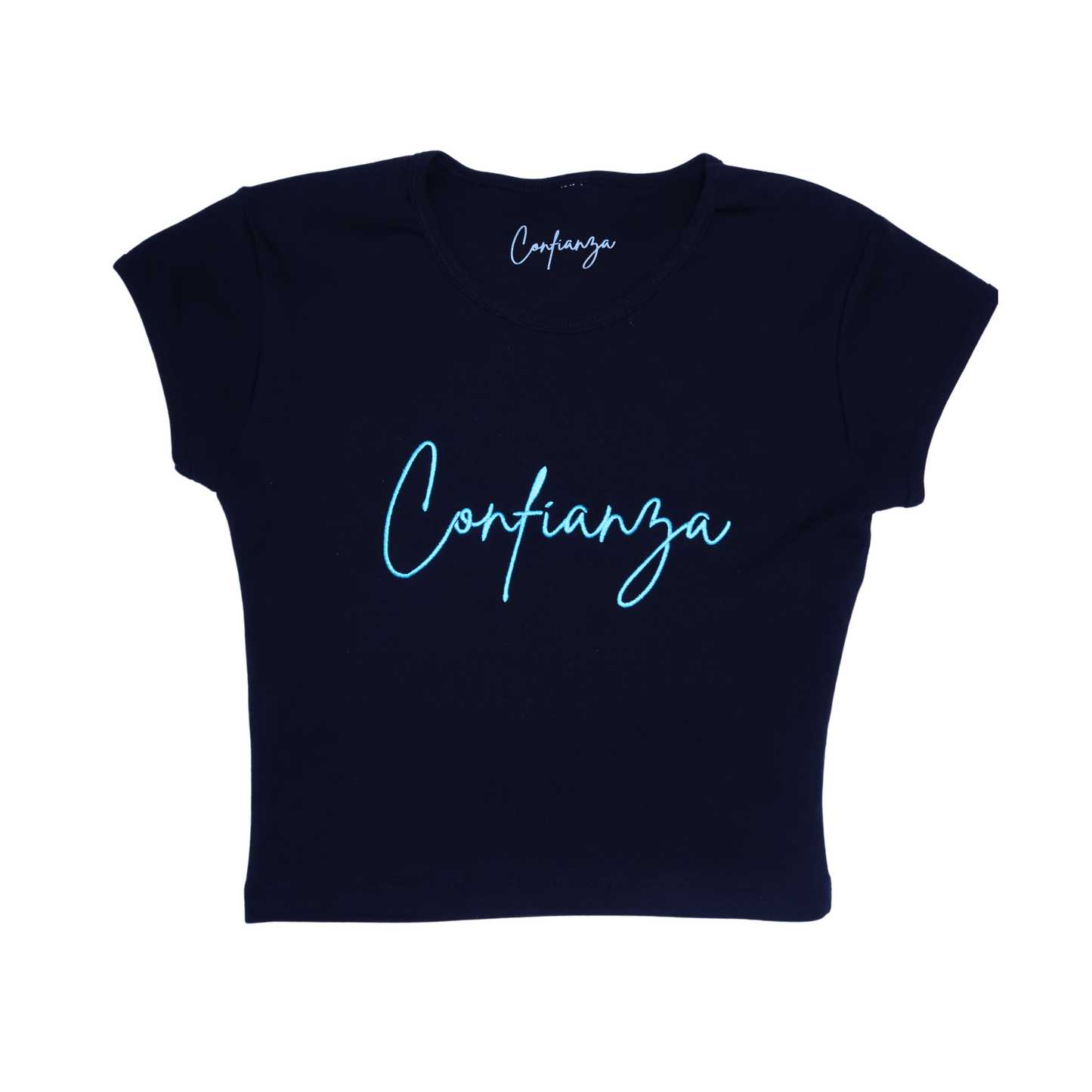 Confianza Baby Tee - Navy Blue