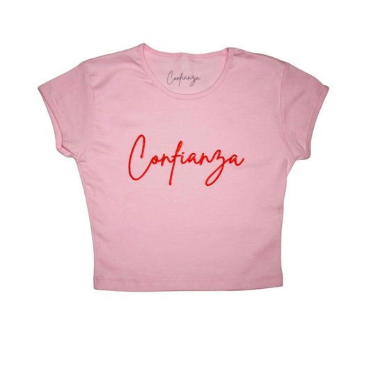 Confianza Baby Tee - Pink